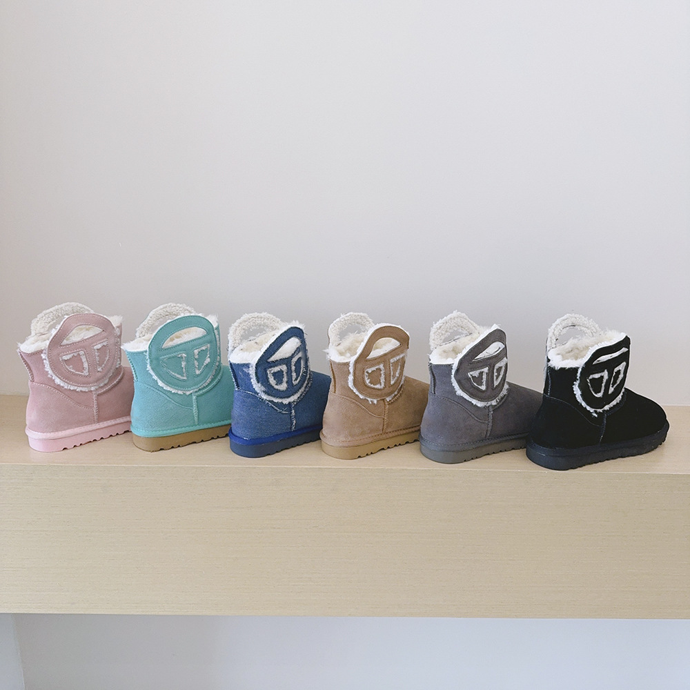 Designer Girl's Real Australia High-quality girls warm snow boots Teenage Students Winter boots Sheepskin Shearling Ultra Mini Boot Winter Mule