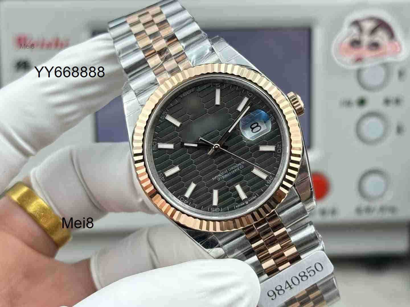 Mens watches high quality BJ Factory Rle Automatic Mechanical watch 41MM 18k gold-plated 904L steel material 3235 blue hairspring movement sapphire