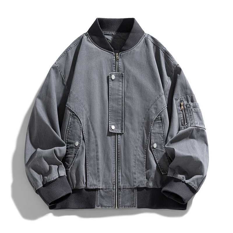 High Quty Spring American Style Trend Denim Jackets Men 100%Cotton Male Bomber Jacket Fashion Loose Zippers Outwear Coat Man S260918ZVJF