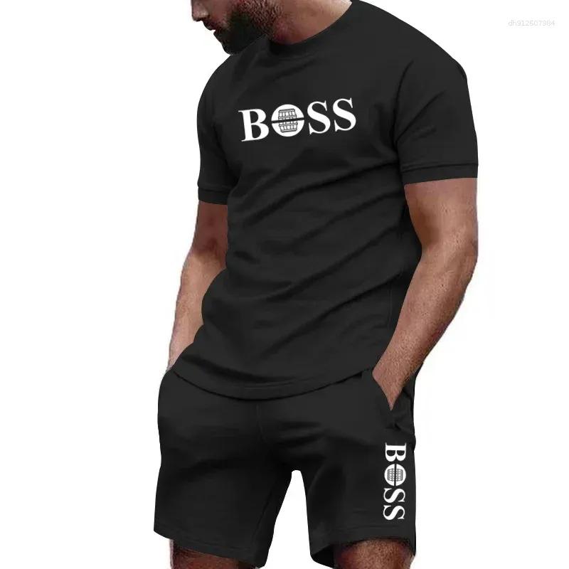 Men Casual Tracksuit Summer Men's Tracksuits Two-piece Sportswear Short Sleeved T-shirt And Pants Set Running Fitness 2026 Summer Big Discount
