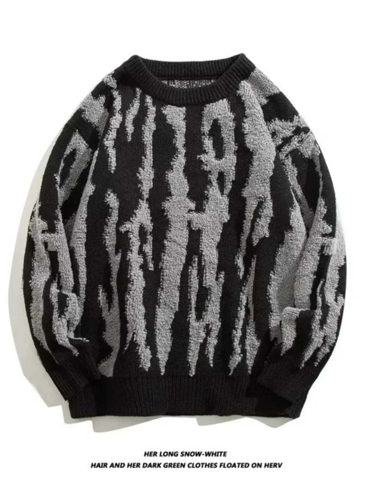 2026 Trendy Retro Jacquard Sweater Tops for Men Autumn Winter Casual Crewneck Jumpers Male Versatile Loose Knitted Tops L54 S260918Q99K