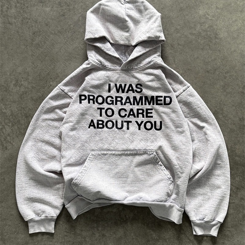 Casual Simplicity Sweatshirt Classic Personality Text High Street Pullover Fashion Winter Preppy Chic Streetwear Y2K Fit Hooded 260917