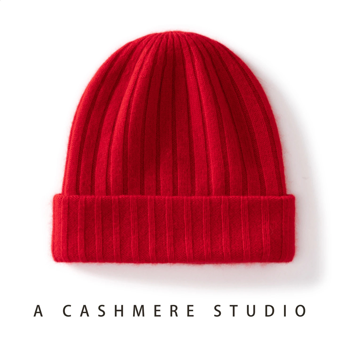 100%Quality Cashmere Hat For WomenMen Two-Layer Thicken Warm Winter Hats Outdoor Ski Cap Seamless Knitted Beanie Hat For Unisex 260917