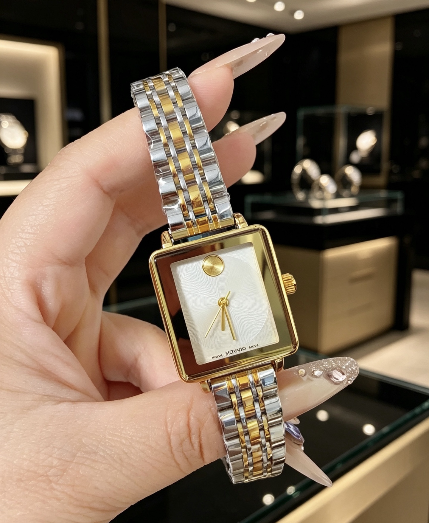 Luxury Womens MOVADOity Square Watch Designer Watches Quartz Movement Steel Bracelet Sapphire Glass Waterproof women Wristwatches #1229