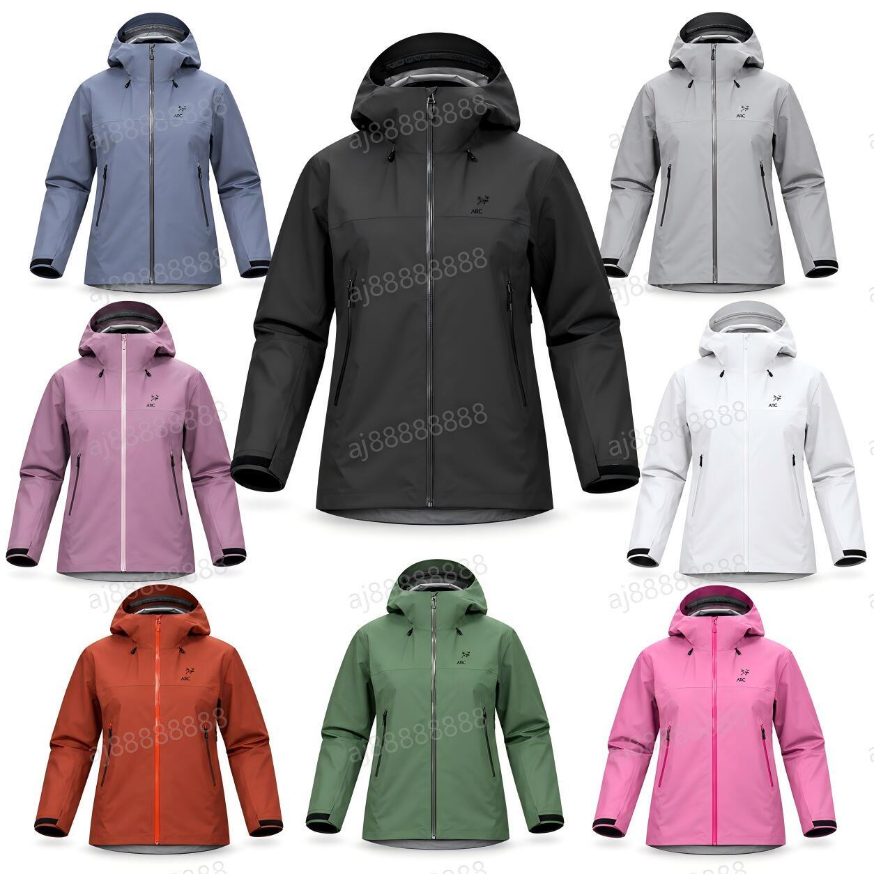 Arcteryxilly Men Women Waterproof Hardshell Jacket Windproof Breathable Hooded Outdoor Shell Rain Jacket for Hiking Camping Trekking