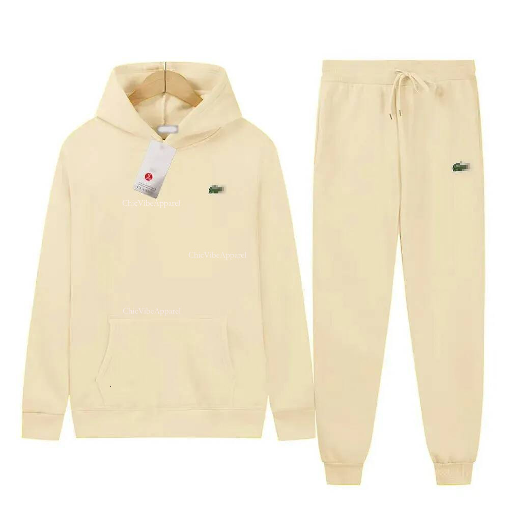 lacostlies tracksuit New casual mens Tracksuit classic trend designer hoodie Men Set Autumn Winter Sportswear Sports Suit Casual Sweatsuit Hoodie Pa