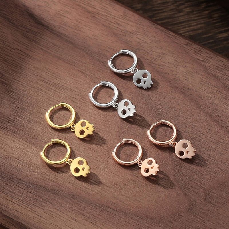 High-End European American Halloween Skull Earrings Women Must-Have Fashion Accessory For Festive Occasions, Offering A Unique And Stylish Punk Look