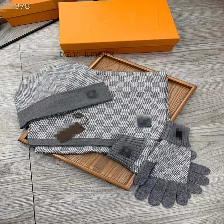 NEW Beanie Skull Caps Scarf Hat Glove Sets Hat Scarf inter fashion and warmth scarves for free shawl Men Women fashion High Wool Winter 3 Piece Hat