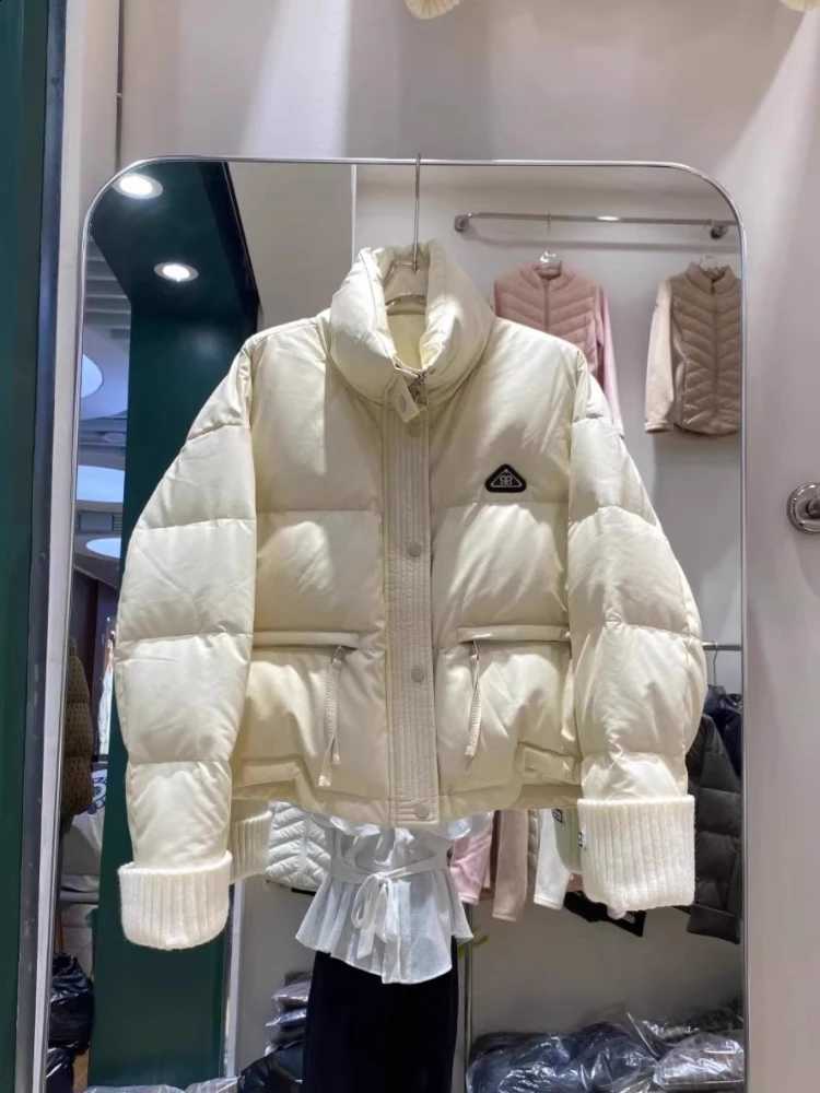 PU Wash-Free Down Jacket 2025 Winter Fashion Casual Collar Short Parkas Street Clothes Women Thicken Warm White Duck Puffer Coat H260917