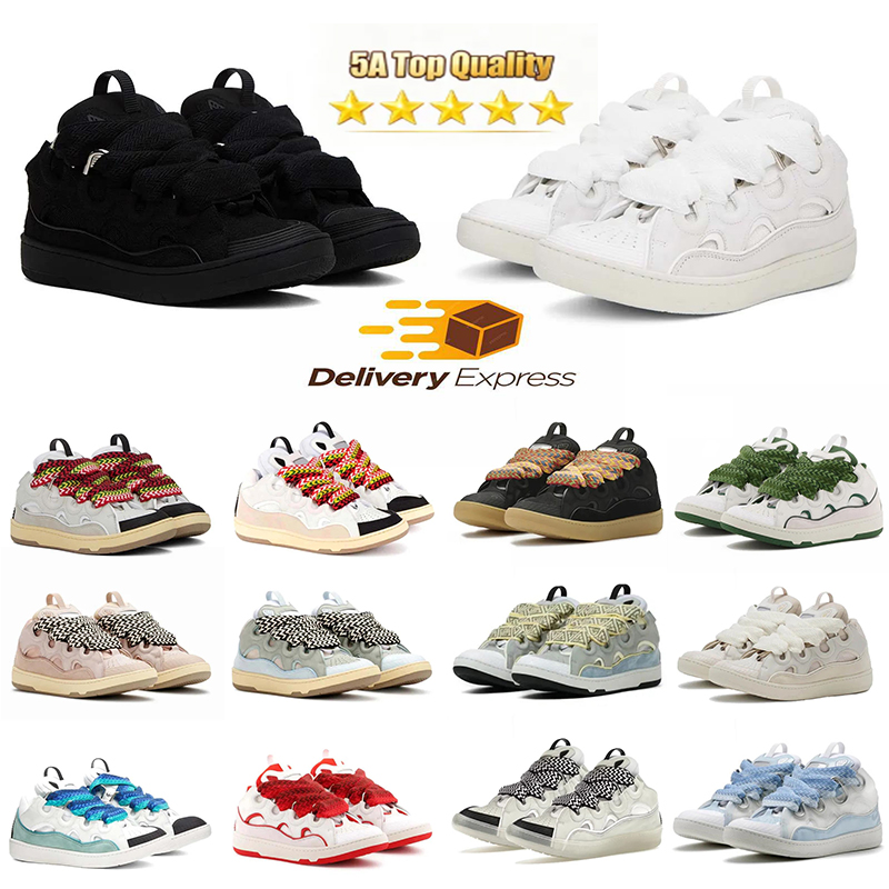 With Box Curb Sneakers Graffiti Designer Vintage White Leather Board Men Women Skate Shoes Casual Multicolor Shoes Sneakers Non Slip Hip Hop Street