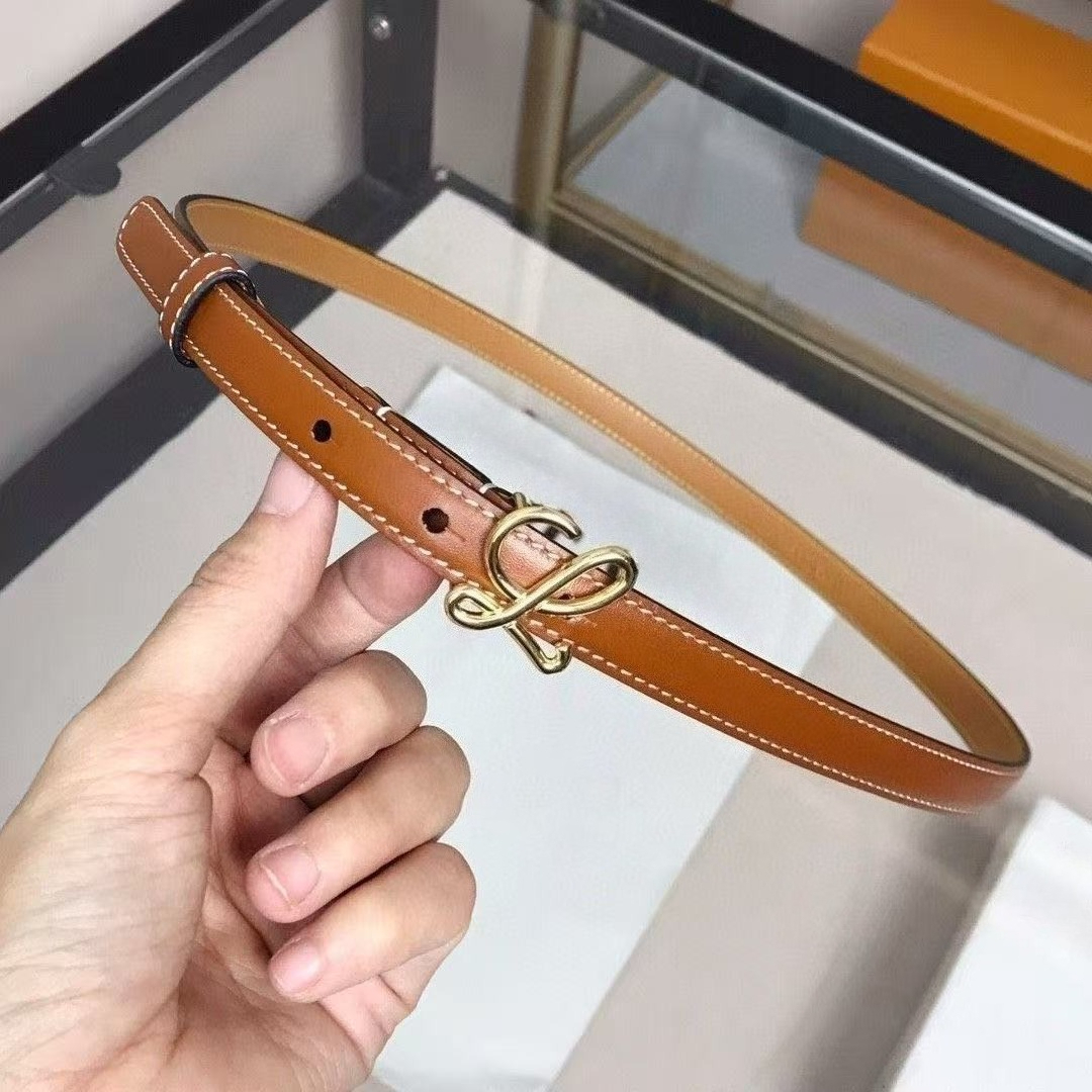 Women Fashion Classic Skinny Ladies Leather Belt With Gold Buckle Narrow Waistband Ideal For Dresses Jeans Daily Wear