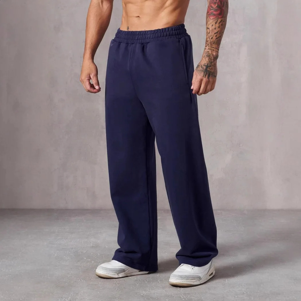 Men's Retro Y2K Straight Leg Pants Loose Fit Joggers Hip Hop Style Casual Sweatpants for Outdoor Gym Activities 260917