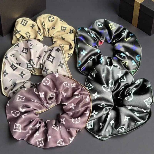 New tricolor satin hair tie with a luxurious feel, versatile and highly elastic, large intestine-style hair accessory for women