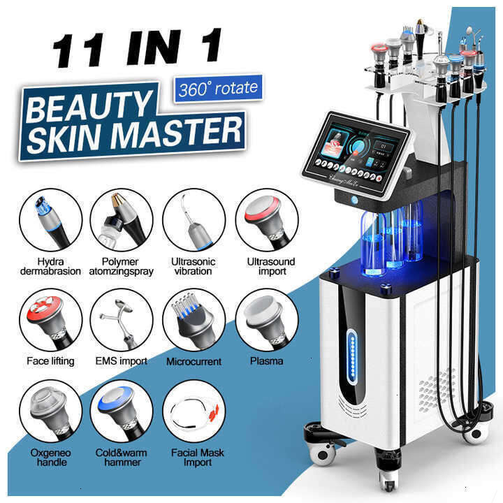 Upd 2026 New Generation M11 Hydra Dermabrasion Oxygen Aqua Jet Skin Cleanse Hydrating Blackhead Acne Remove Face Lift 9 In 1 Plasma Ultrasound RF Sa