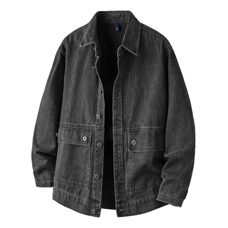 Z889 Men's Retro Workwear Jacket Autumn Loose Casual American Style Multi-Pocket Breathable Wear-Resistant Windproof Fashionable S260918ZFEZ