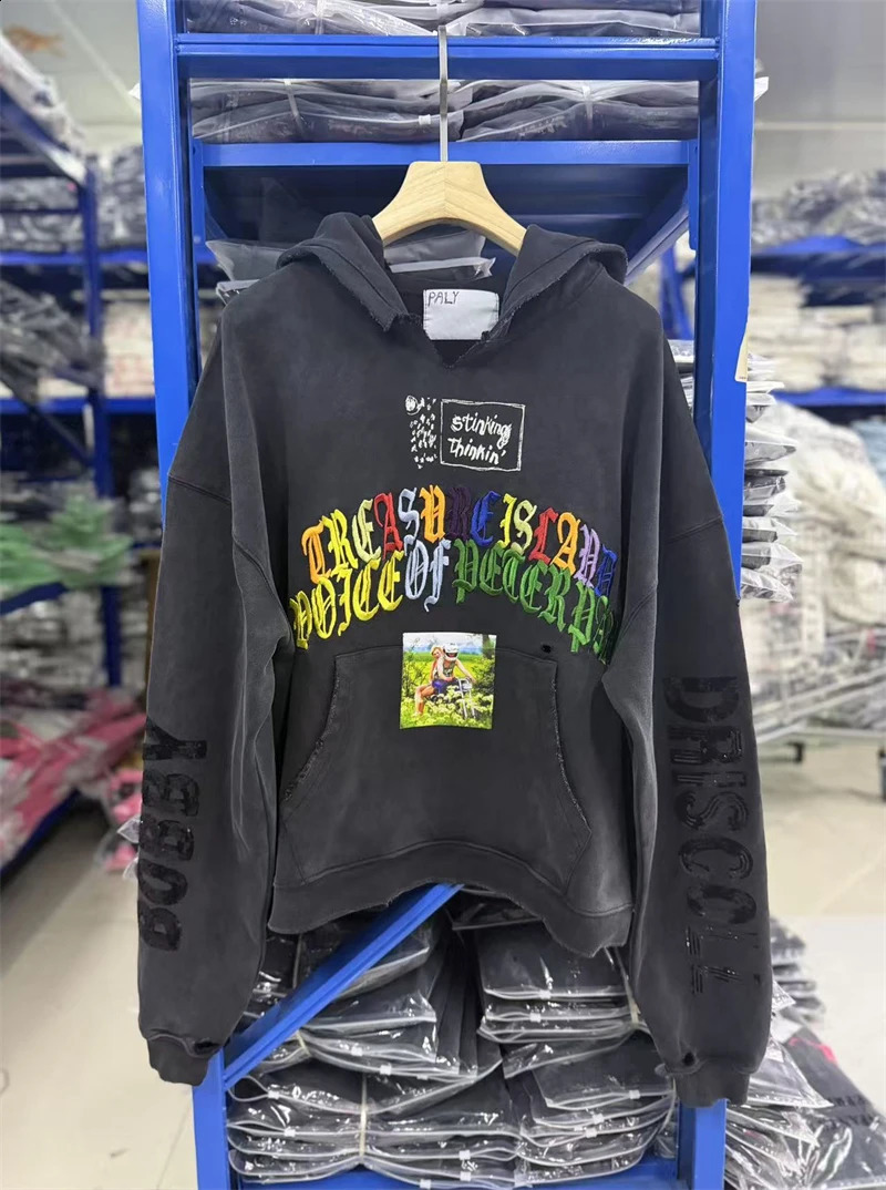 Vintage PH SS26 Loose Washed Faded Process Hooded Sweatshirt High Street Casual Cotton Sports Versatile Top Men Women 260918