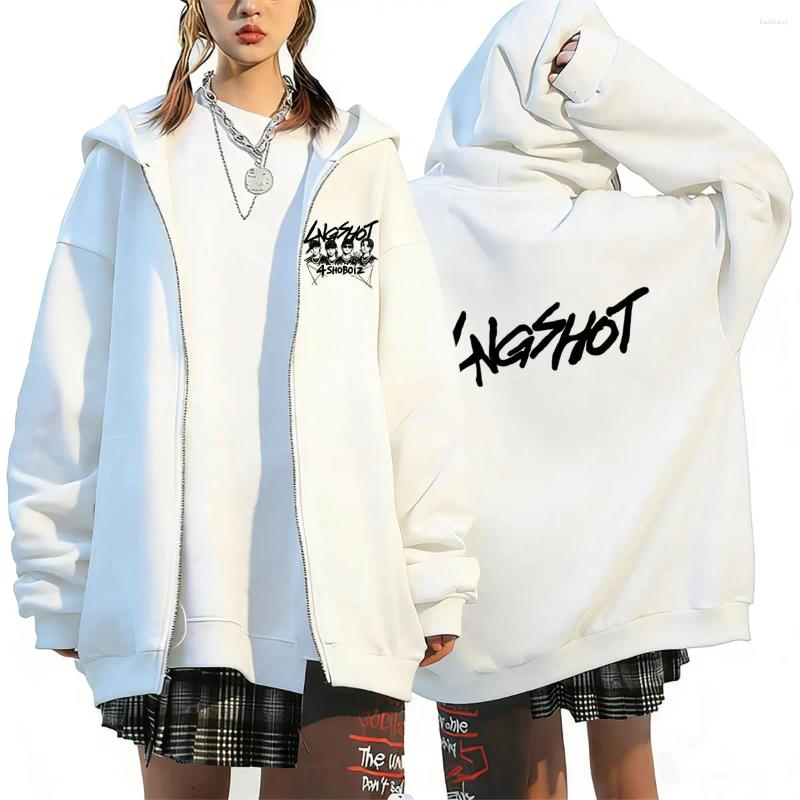 Men's Hoodies Korean Band Jay Park Lngs Graphic Zipper Hoodie 4SHOBOIZ Music Zip Up Jacket Coat Men Women Kpop Fashion Trend Streetwear
