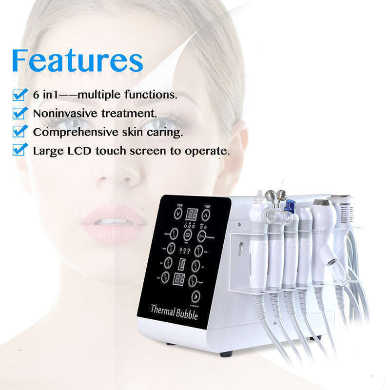 Upd 6 IN 1 Plasma Thermal Bubble Machine Beautygen-Oxygen Beauty-Beautys Beauty Device RF Dermabrasion Anti-Aging Skin Rejuvenation