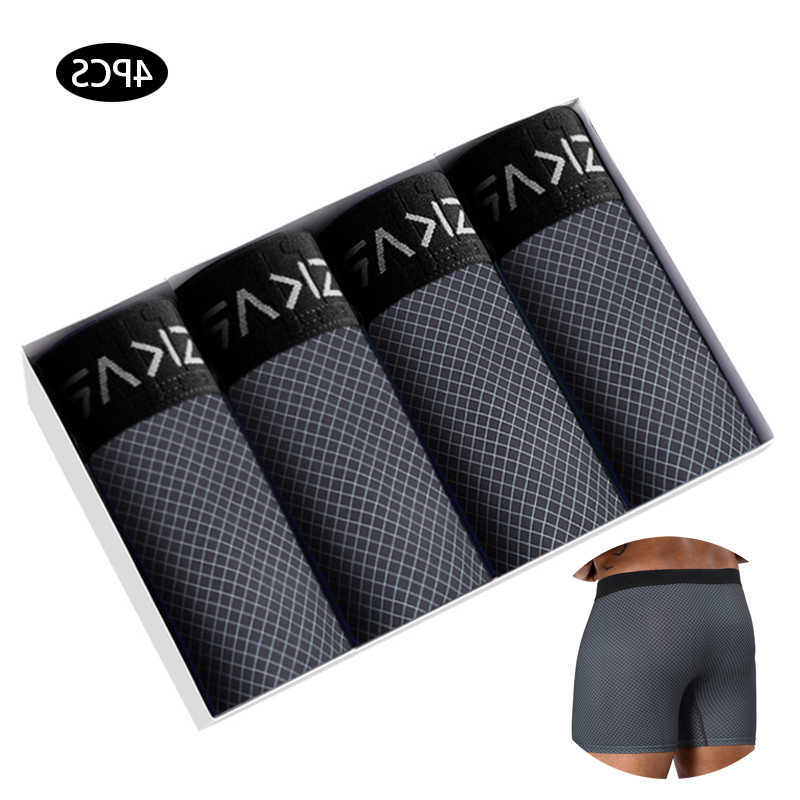 Panties Underpants 4pcs Brand Men's New Man Boxer Shorts Polyester Male Slip Underpants Sexy Mens Underwear Gift D260918