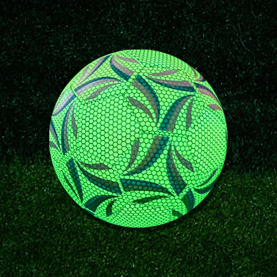 1pc Vibrant Fluorescent Green Professional Soccer Ball - High-Quality PU Match Ball for Outdoor Training 260917
