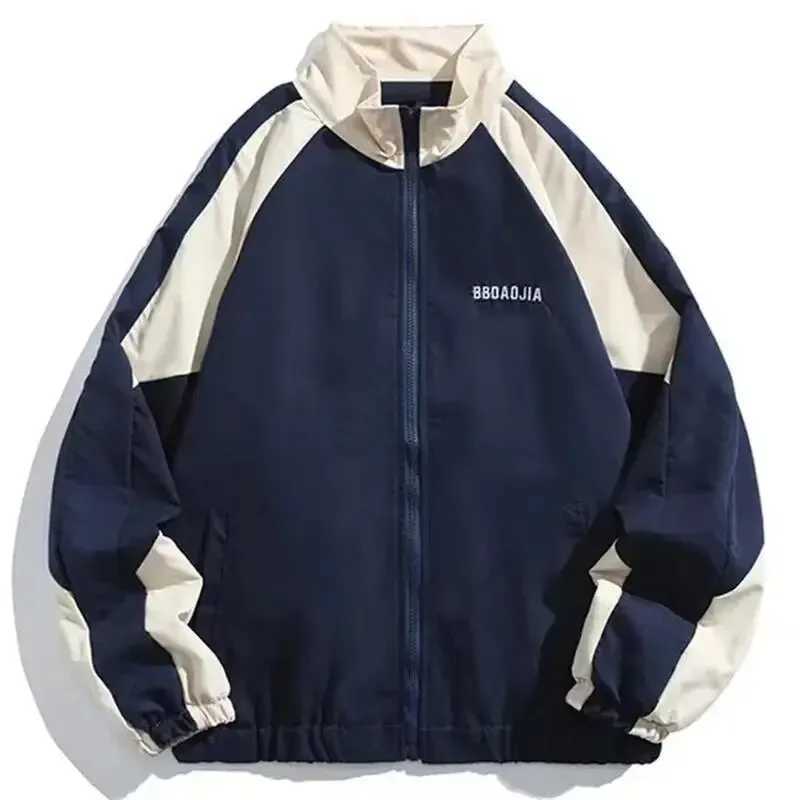 Hip Hop Varsity Jacket Men High Strt Patchwork Color Block Windbreaker Outerwear Coats Spring Autumn Thin College Jackets Male S2609188BDS