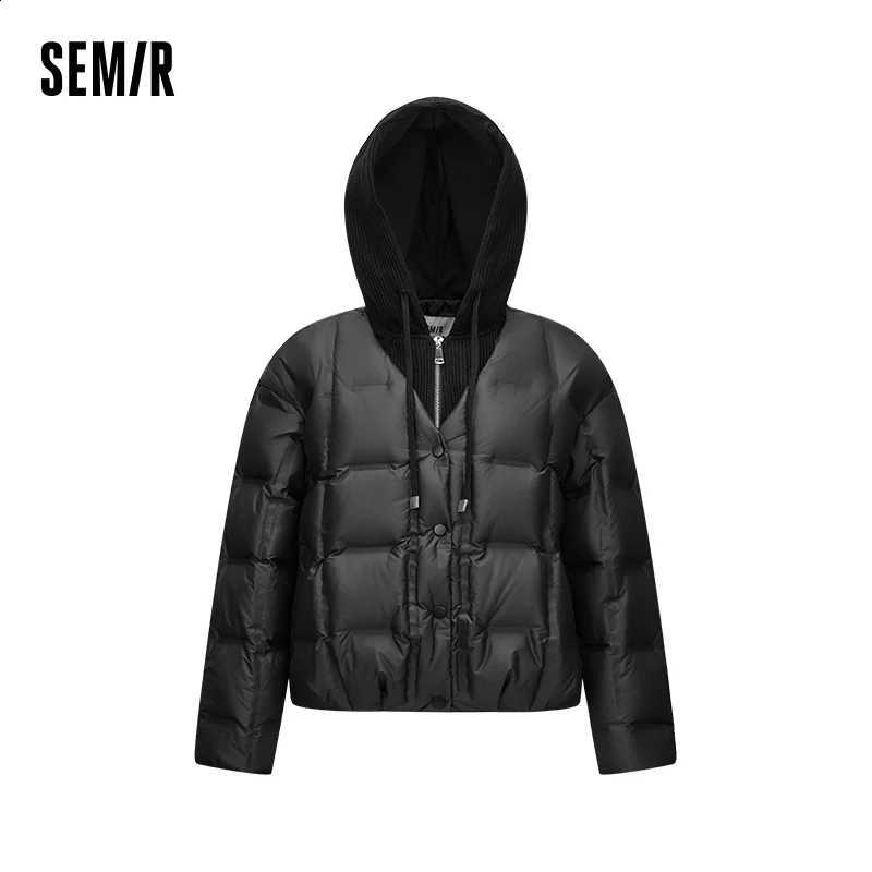 Semir Women Down Jacket 90 Percent Down Fill Layered Look Loose Fit Everyday Style 2026 Winter Cold Weather Outdoor Layer H260917