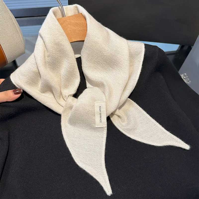 Women Autumn Winter New Imitation Cashmere Diamond Shaped Scarf Women'S Warm Headscarf Thickened Soild Scarves Sale X260917