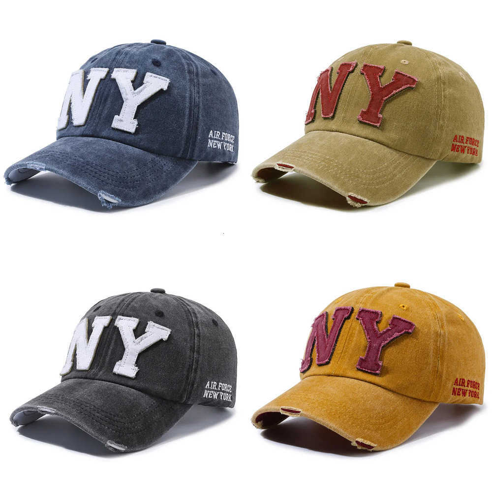 vintage Spring washed and autumn letter embroidery baseball cap for men and women outdoor sports casual sports visor cap J260917