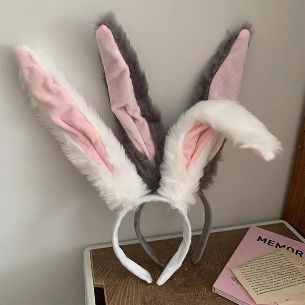 Sweet Plush Rabbit Ears Headbands Cosplay Bunny Girl Po Prop Party Headwear Cute Bunny Headband Costume Cosplay 260917