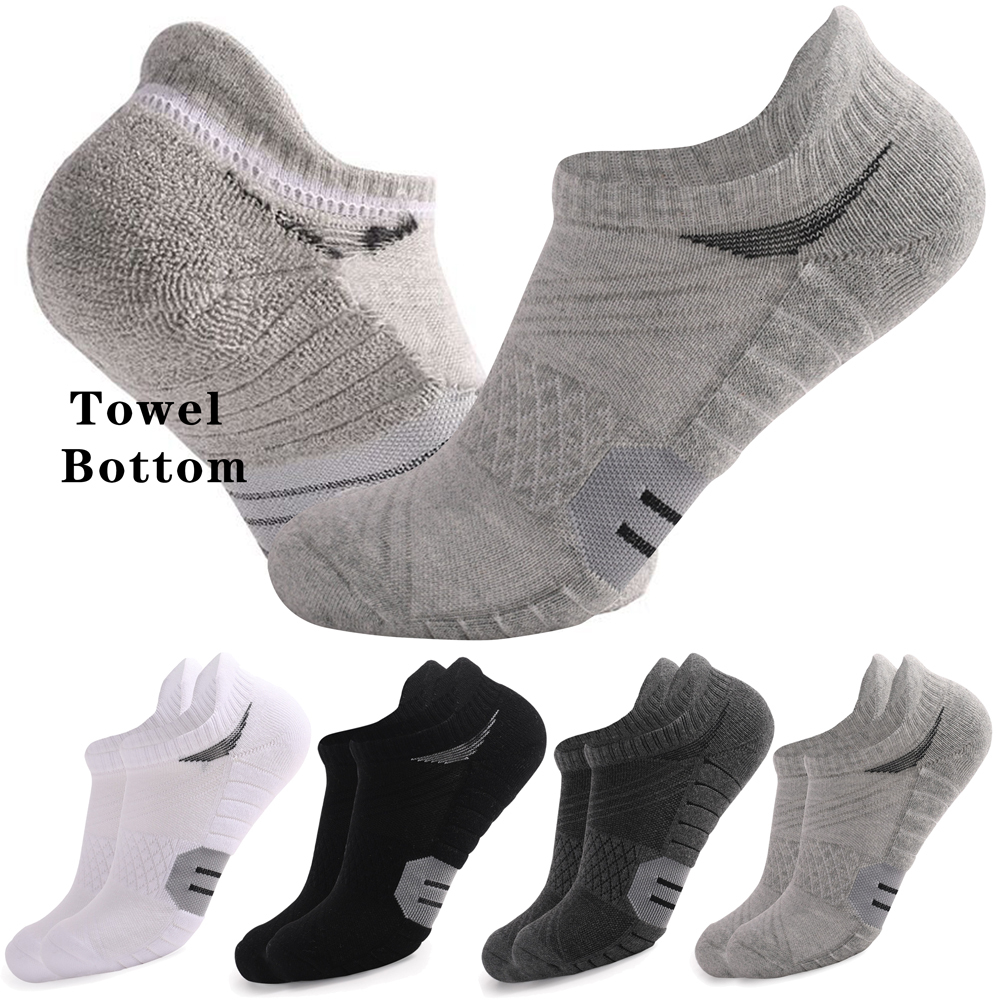 1 PAIRS Towel Bottom Hiking Men Women Cotton Sock Short Running Sport Breathable Deodorous Socks Plus Size EUR 35-50 J260918