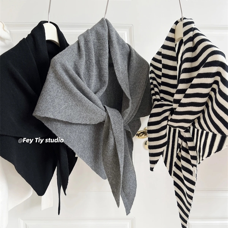 Australian 100% Wool Shawl Enlarged Autumn and Winter Warm Triangle Scarf Knitted Scarf Women 260917