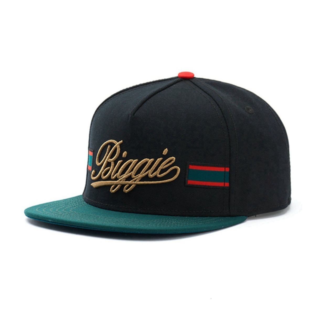 Luxury Cap Brand Designer Hat Biggie Letter Embroidered Flat-Brimmed Hat, New Style, Cross-Border Supply, Adjustable Men Women, Suitable For Travel