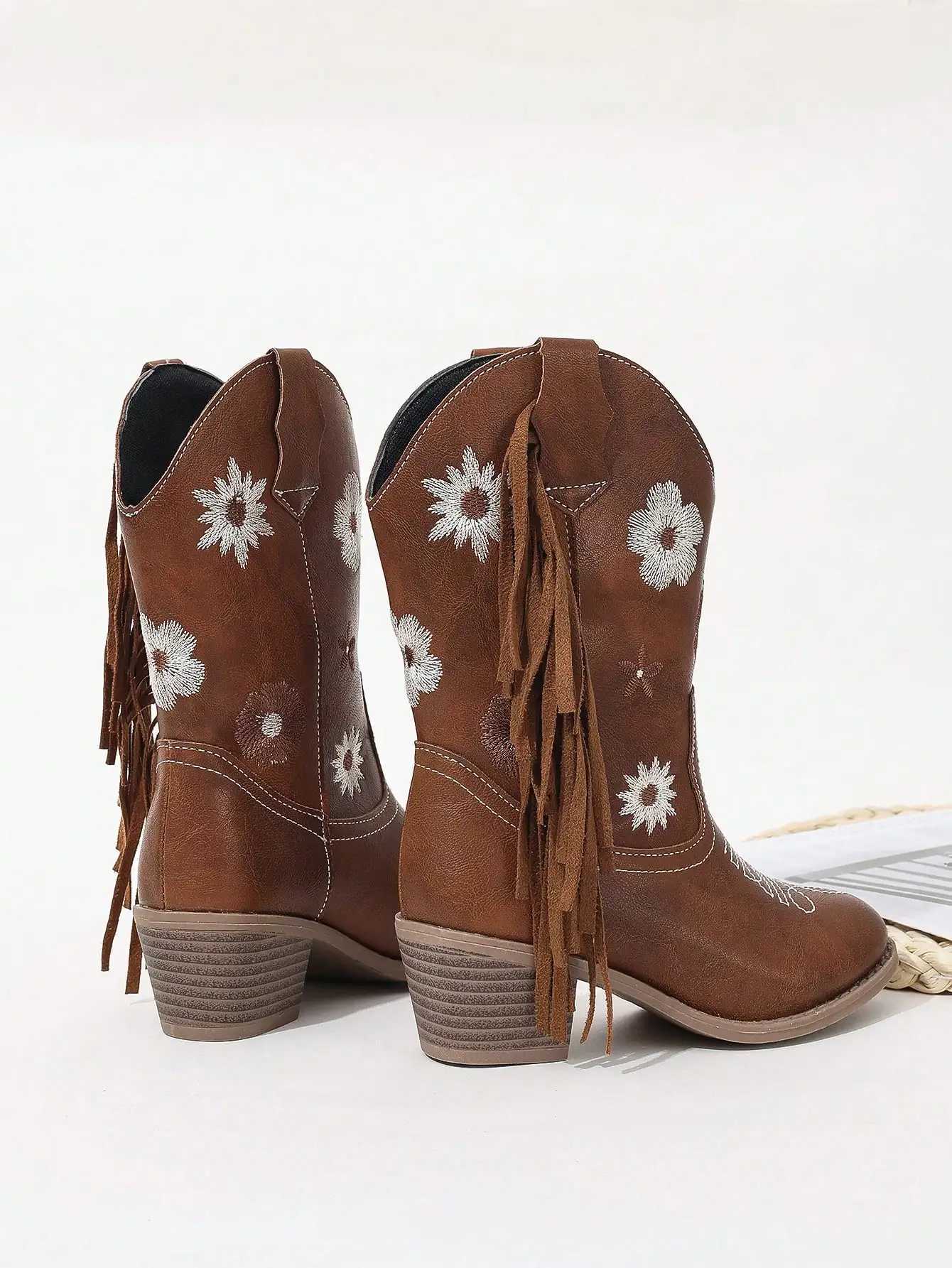 Fashionable Comfortable Round-Toe Elegant Cute Versatile Holiday-Style Riding Boots for Girls and Children X2609174