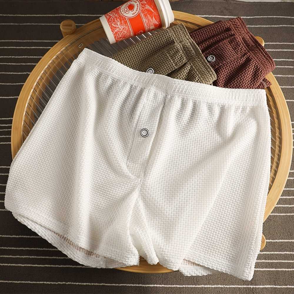 Underpants Men's Three-Pack of Ice Silk Cool-Feeling Loose Breathable Boxer Briefs That Can Be Worn Outside Skin-Friendly and Comfortable for Y