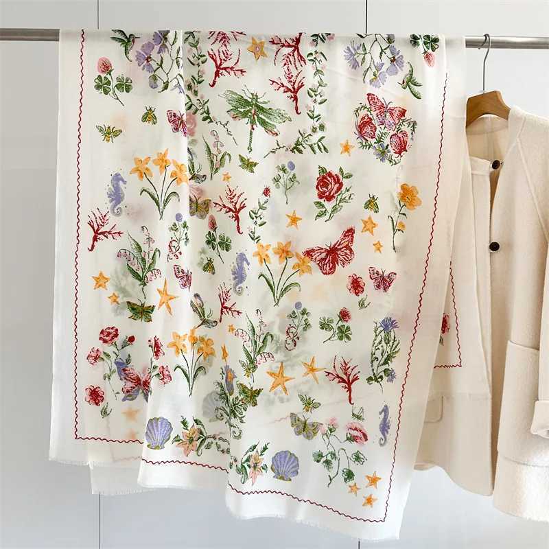 Pure Cashmere Tassels Shawl Scarfs For Women Winter Luxury Warm Cashmere cape 200 100 Foulard Hiver White Femme Cachemire X260917