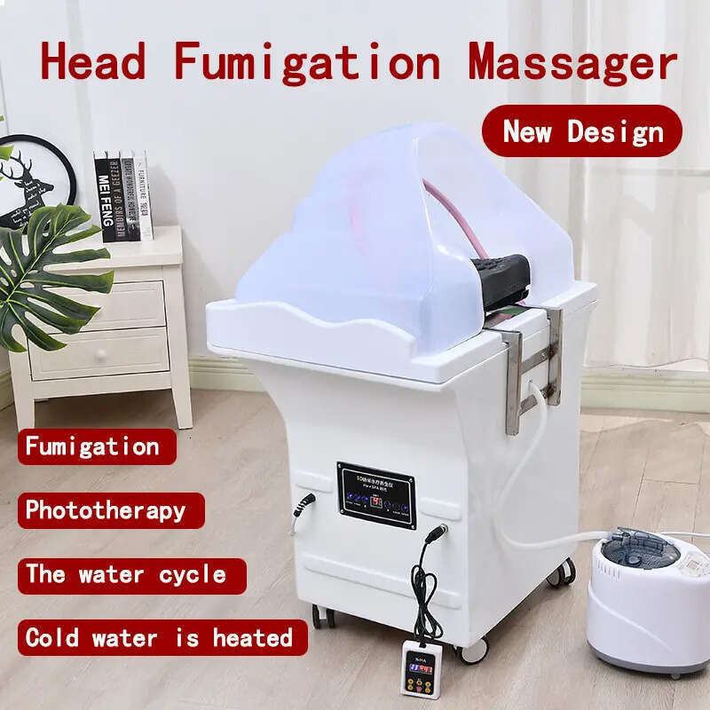 New High Quality Mobile Water Tank Shampoo Wash Chair Massage Head Spa Adjustable Water Circulation Multifunctional Fumigable Shampoo Bed