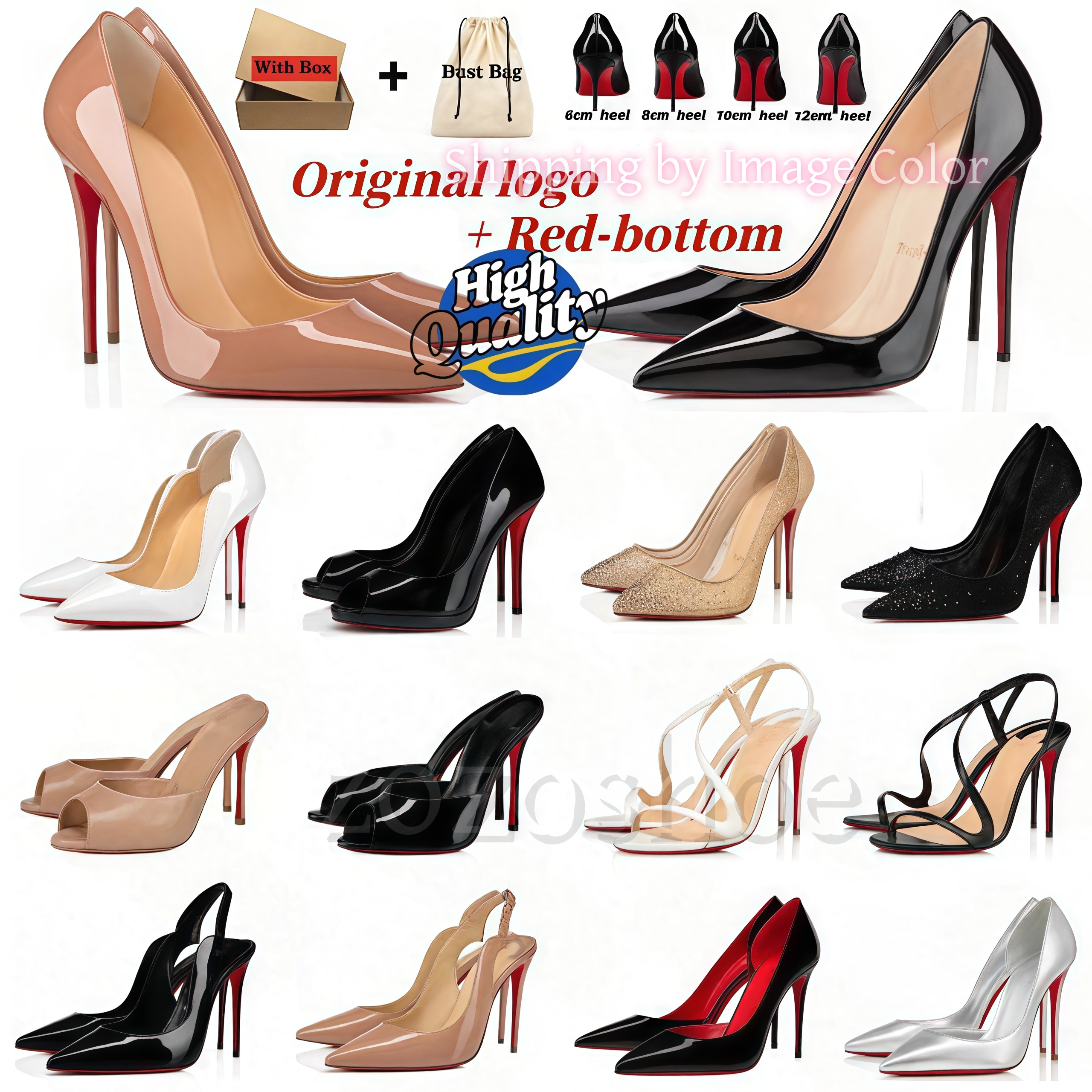 With Box Luxury Dress Shoes High Heels Designer Shoes Red Peep Toes Sandals Red Bottomed Shiny Lady 6cm 8cm 10cm 12cm Womens Stiletto Wedding Genuin