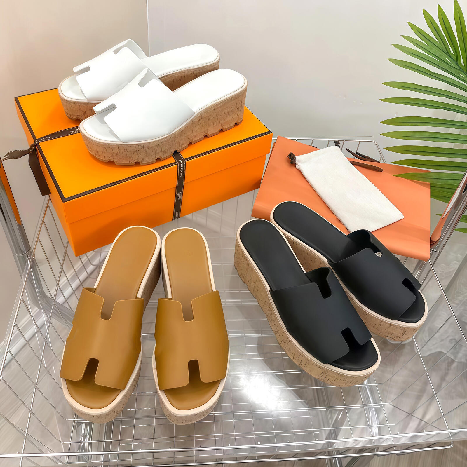 women Suede Sandals Peep Toe Cork Platform Wedges Ankle Strap Buckle Cutout Casual Summer Designer Luxury 10A High Quality Fashion Comfort Outdoor S