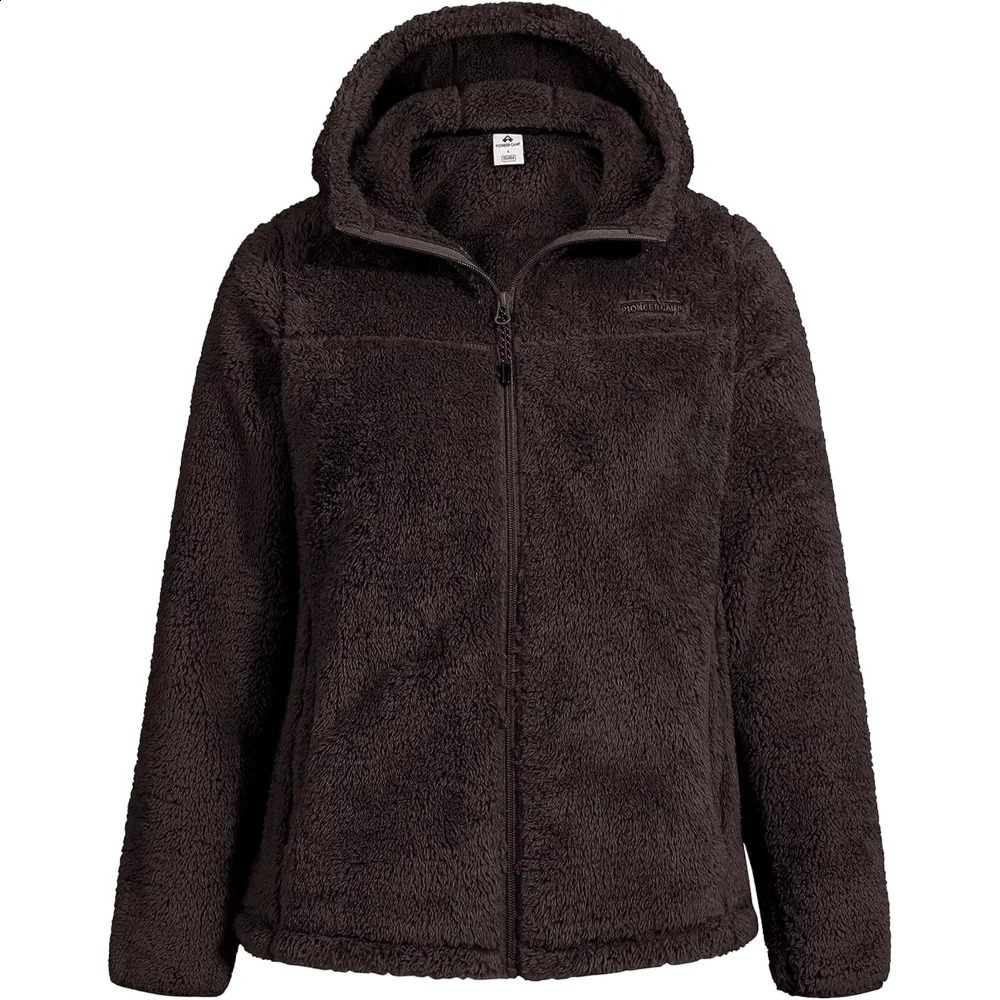 Women's Fuzzy Fleece Jacket Full Zip Up Lightweight Warm Soft Coat with hood for Spring Fall Winter 260910