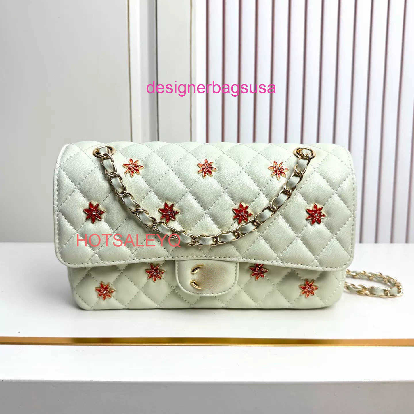 Luxury Designer Bag Classic Quilted Badge CF Large Handbag Fashion Bag Premium Leather Metal Chain Strap WOC Handheld Crossbody Luxury Bag Womens Ba