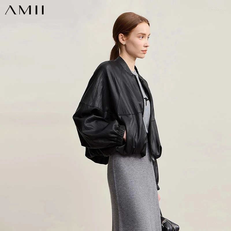 Women's Leather Jacket 2026 Winter Solid Loose Short Versatile PU Long Sleeve Clothing 12554046