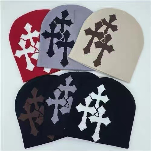 Luxury Cap Brand Designer Hat Labeling And Shipping: Cross-Pattern Personalized Street Beanie, Unisex Jacquard Knitted Hat