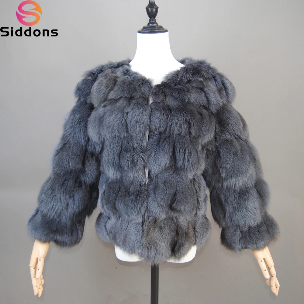 2026 Style Fur Coat 100% Natural Jacket Female Winter Warm Leather Fox High Quality Vest 260918