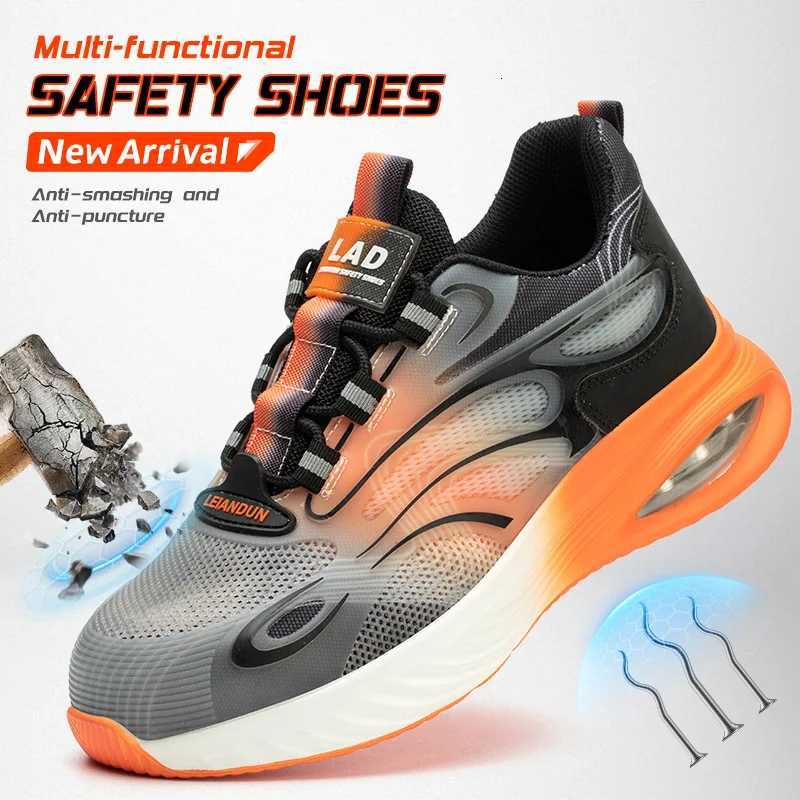 LEIANDUN Light And Soft Cushioned Men's Safety Shoes Anti Smash And Anti Puncture Comfortable And Breathable Work Shoes Q260916