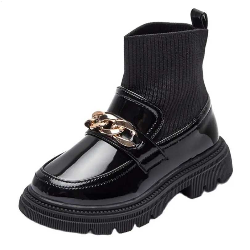Girls' boots spring and autumn children's boots knitted children's short X260917