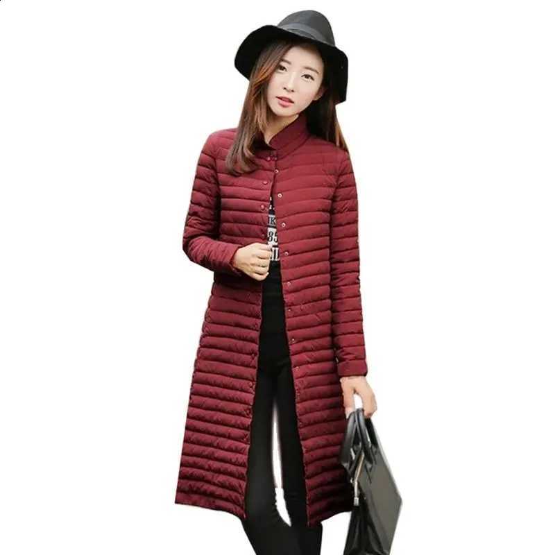 2025 Winter New Women Jacket Korea Solid Slim Parkas Long Coat Winter Warm Cotton Down Female Jacket Casual Tops 3XL H2609171