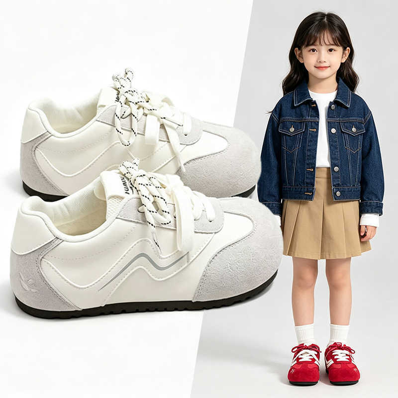 Children's sports shoes German training shoes girls' 2026 autumn new style versatile casual shoes for students middle and large children b