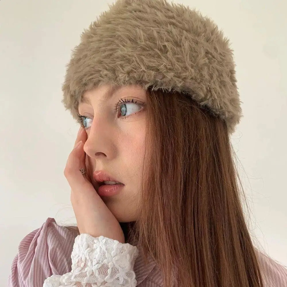 Soft Plush Wide Cross Headbands For Woman Autumn Winter Warm Thick Hairband Elastic Headwear Girls Hair Band Hair Accessories 260917
