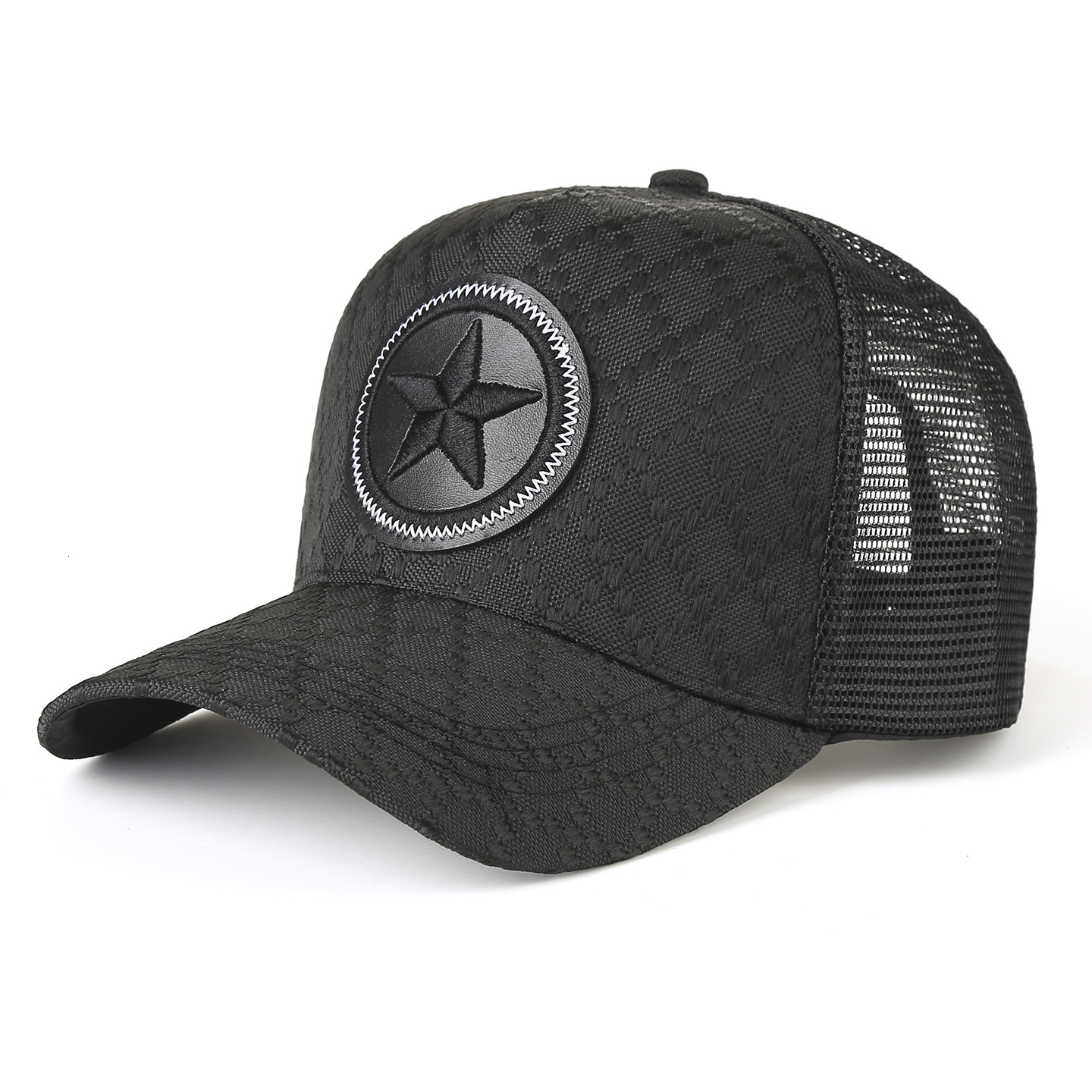 Cap Luxury Brand Designer Hat New Fashion Beanie Personalized Five-Pointed Star Embroidered Baseball Men Classic Plaid Mesh Cap Outdoor Sun-Shading