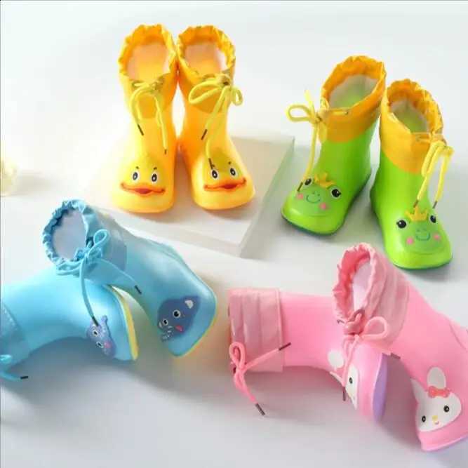 Children's Rain Boots Boy Girl's Solid Colour Waterproof Rain Boots Comfy Non Slip Durable Water Shoes For Kid's Outdoor X260917